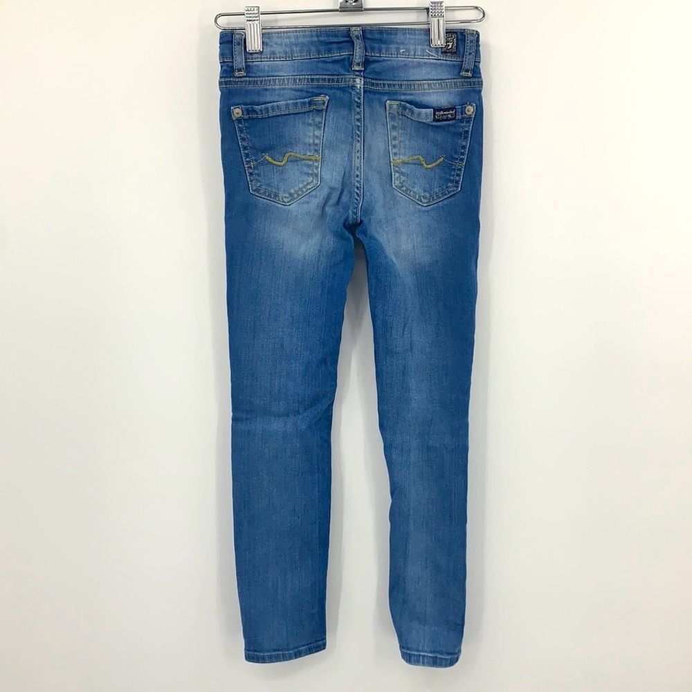 7 For All Mankind Girls The Skinny Jeans Sz 7